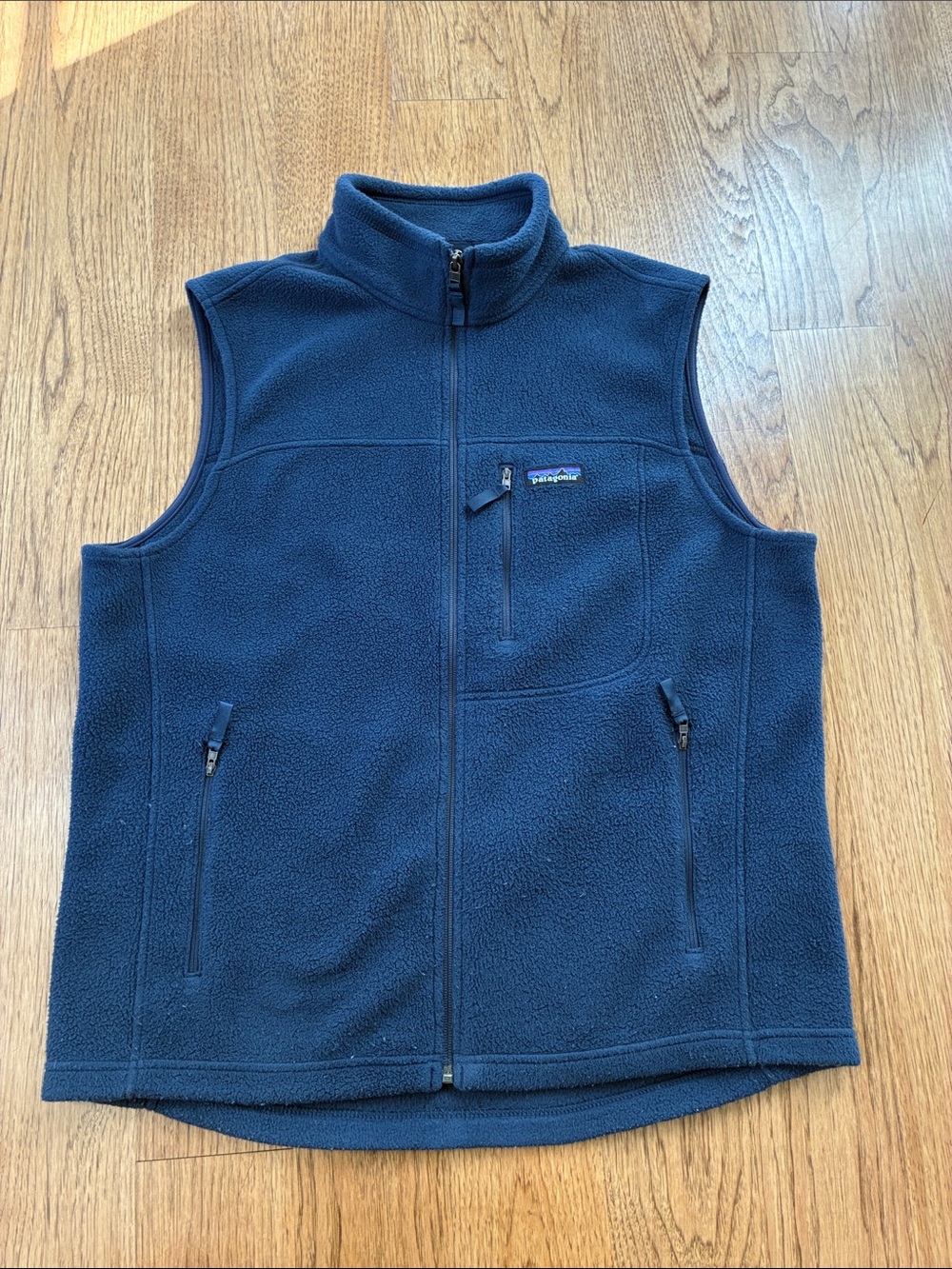 Patagonia Navy Fleece Vest with Zip Pockets
